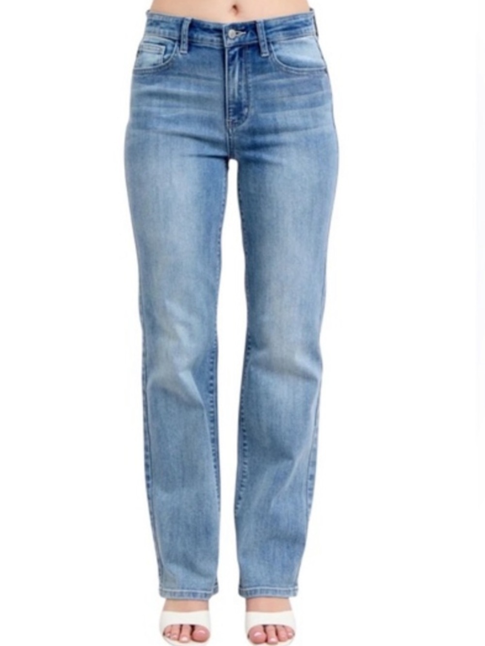 Judy Blue High Waist 90’s  Straight Fit Jeans - Light /Medium wash size 27
